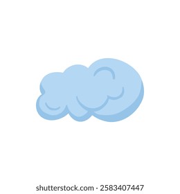 Dust cloud. Comic book little smoke puff stream clouds, cloud puffs silhouettes flat vector illustration icon. Cartoon tiny smoke cloud on white background.