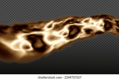 Dust cloud with  fire,cigarette smoke and black smog.Realistic vector isolated on transparent background. Concept house cleaning, air pollution,big explosion,desert sandstorm.
