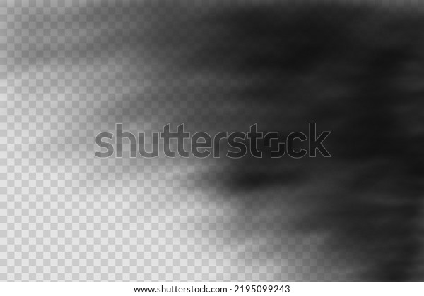 Dust\
cloud with particles with dirt,cigarette smoke, smog, soil and sand\
 particles. Realistic vector isolated on transparent background.\
Concept house cleaning, air pollution,big\
explosion.
