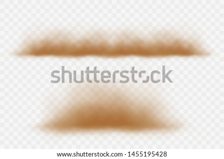 Dust cloud and sandstorm vector.