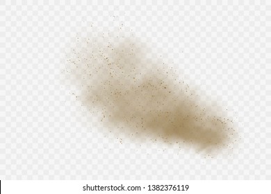 Dust cloud vector on transparent background.  