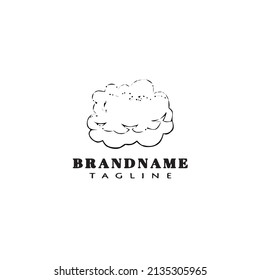 dust clouds logo cartoon icon design template black modern isolated vector illustration
