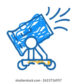 dust control mining doodle icon sketch vector. dust control mining sign. isolated symbol illustration