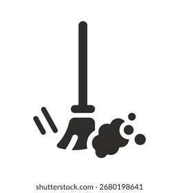 Icono de limpieza de polvo y desechos