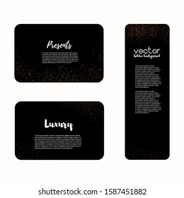  Dust effect. Dust particles flicker on a dark background. Banner with yellow dust. Light effect on beautiful banners. vector illustration. magic and magic.