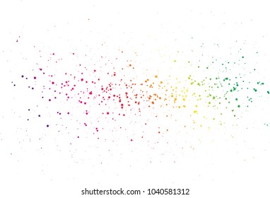 Dust fade textured, Stars, dusts and particles concept. Astronomy starry spectrum galaxy space on white abstract background. Rainbow vector illustration