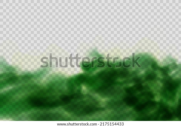 Dust\
 green cloud with dirt,cigarette smoke, smog, soil and sand \
particles. Realistic vector isolated on transparent background.\
Concept house cleaning, air pollution,big\
explosion.