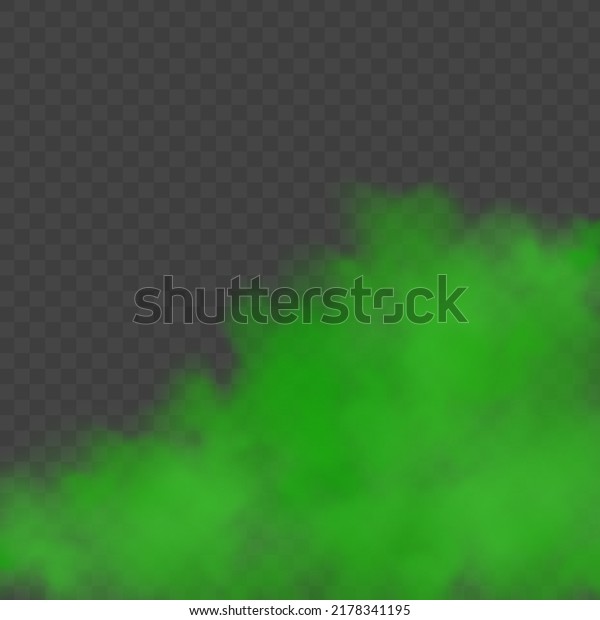 Dust\
green cloud with dirt,cigarette smoke, smog, soil and sand \
particles. Realistic vector isolated on transparent background.\
Concept house cleaning, air pollution,big\
explosion.