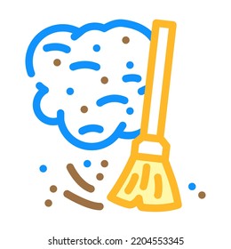 dust home color icon vector. dust home sign. isolated symbol illustration
