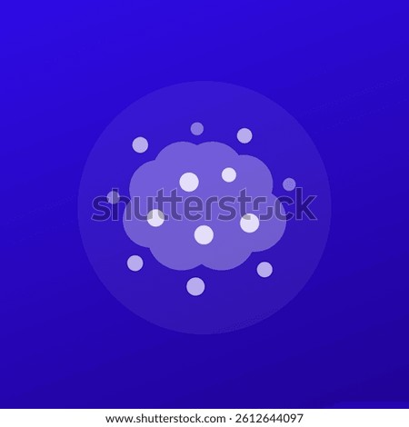 Dust icon with a cloud, transparent design