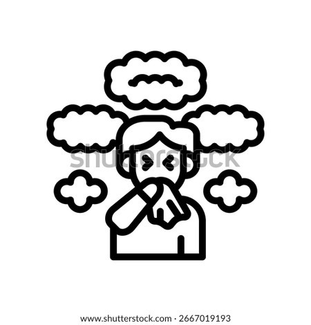 Dust Icon Line Vector Illustration