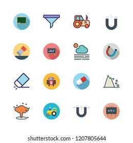 dust icon set. vector set about filter, falling debris, fogg and eraser icons set.