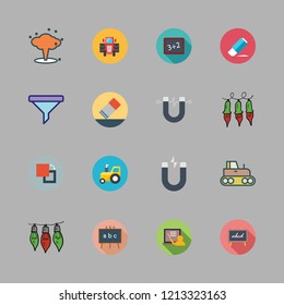 dust icon set. vector set about eraser, magnet, filter and blackboard icons set.
