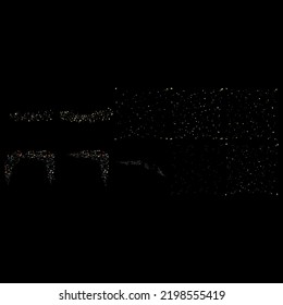 Staublicht. Bokeh-Lichter wirken auf dem Hintergrund. Weihnachten leuchtender Staubhintergrund Weihnachten leuchtend Bokeh-Konfetti und funkelnde Overlay-Textur für Ihr Design.