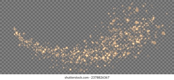 Dust Light PNG.Light Effects Background. Glowing Christmas Dust Backdrop with Bokeh Confetti and Sparkle Overlay Texture, Ideal for Stock and Design Projects.