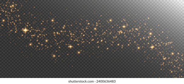 Dust Light PNG.Light Effects Background. Glowing Christmas Dust Backdrop with Bokeh Confetti and Sparkle Overlay Texture, Ideal for Stock and Design Projects.	