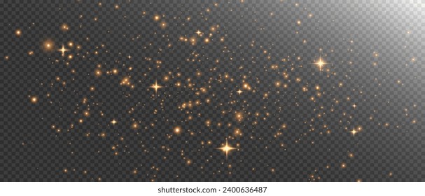 Dust Light PNG.Light Effects Background. Glowing Christmas Dust Backdrop with Bokeh Confetti and Sparkle Overlay Texture, Ideal for Stock and Design Projects.	