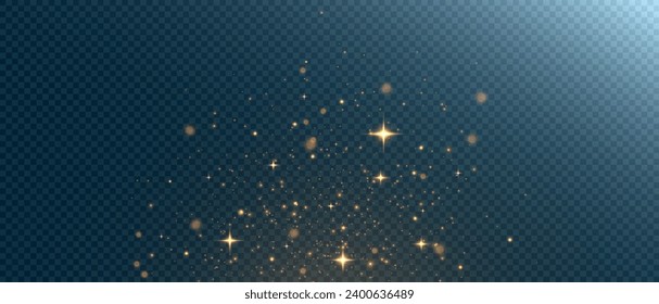 Dust Light PNG.Light Effects Background. Glowing Christmas Dust Backdrop with Bokeh Confetti and Sparkle Overlay Texture, Ideal for Stock and Design Projects.	