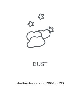 Dust linear icon. Dust concept stroke symbol design. Thin graphic elements vector illustration, outline pattern on a white background, eps 10.