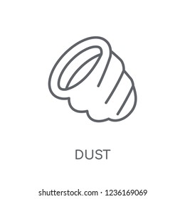 Dust linear icon. Modern outline Dust logo concept on white background from cleaning collection. Suitable for use on web apps, mobile apps and print media.
