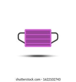 Dust mask flat icon, 64x64 pixel perfect icon, small shadow on white background
