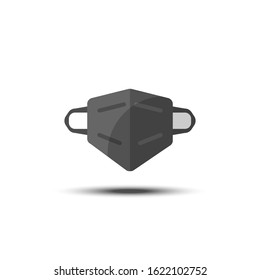 Dust mask flat icon, 64x64 pixel perfect icon, small shadow on white background

