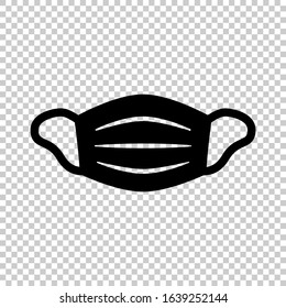 dust mask icon isolated on transparent background