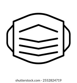 Dust mask icon line style transparent