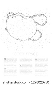 Dust mask or particulate respirator Abstract Geometric polygon square box and Triangle pattern, Pollution PM 2.5 concept illustration isolated on white background with copy space, vector eps 10