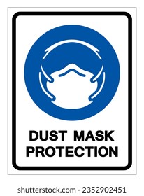 Dust Mask Protection Symbol Sign, Vector Illustration, Isolate On White Background Label. EPS10 