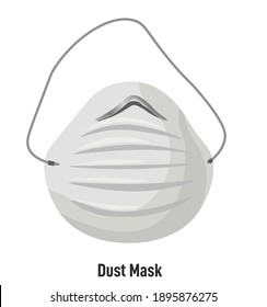 Dust mask with straps, protective measures safety