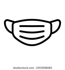 Dust Mask Vector Line Icon Design