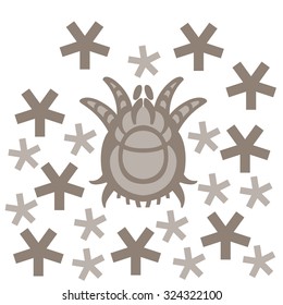 dust mite vector illustration - set of household pests in pure style