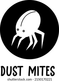 Dust Mites Icon. Illustration Of House Parasite