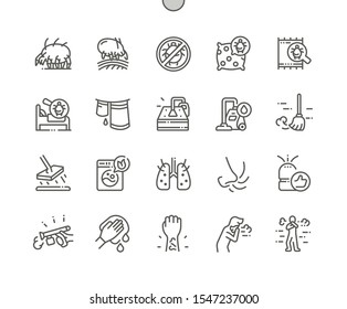 Dust mites Well-crafted Pixel Perfect Vector Thin Line Icons 30 2x Grid for Web Graphics and Apps. Simple Minimal Pictogram svg