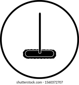 dust mop cleaning utensil vector symbol