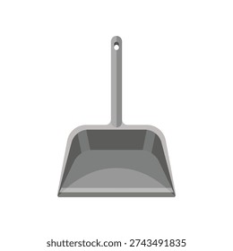 Dust pan flat vector illustration isolated on white background
