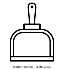 Icono de pan de polvo logotipo de arte de contorno delgado plano