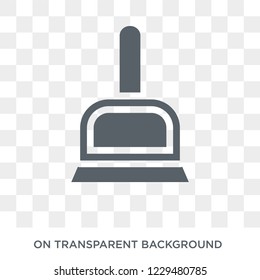 Dust pan icon. Trendy flat vector Dust pan icon on transparent background from Cleaning collection. 