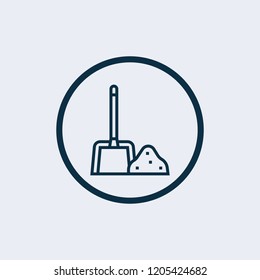 Dust pan icon. Vector illustration