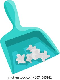 Dust pan, illustration, vector on white background