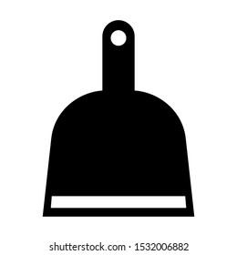 Dust pan vector pictogram on white background