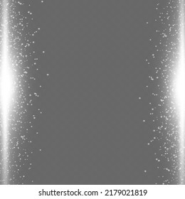 Dust particle background with light and stars explosion on transparent background