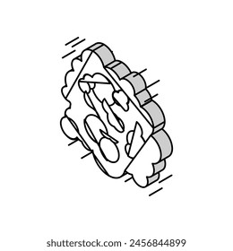 dust particle isometric icon vector. dust particle sign. isolated symbol illustration