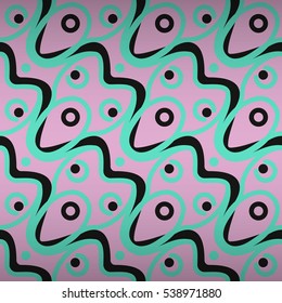 Dust pink decorative seamless pattern in alien style.