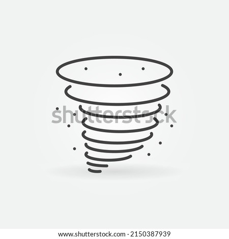 Dust Pollution outline vector concept icon or design element