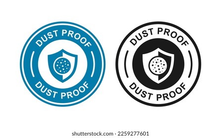 Dust proof logo badge design