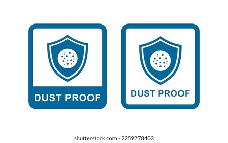 Dust proof logo badge design. Suitable for business and product label