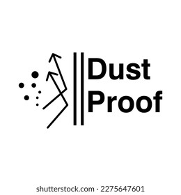 Dust Proof vector sign trendy style icon on white background..eps