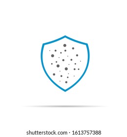 Dust protection icon with shield